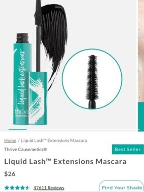 Brand New Thrive Causemetics Liquid Lash Extensions Mascara - Brynn Rich Black